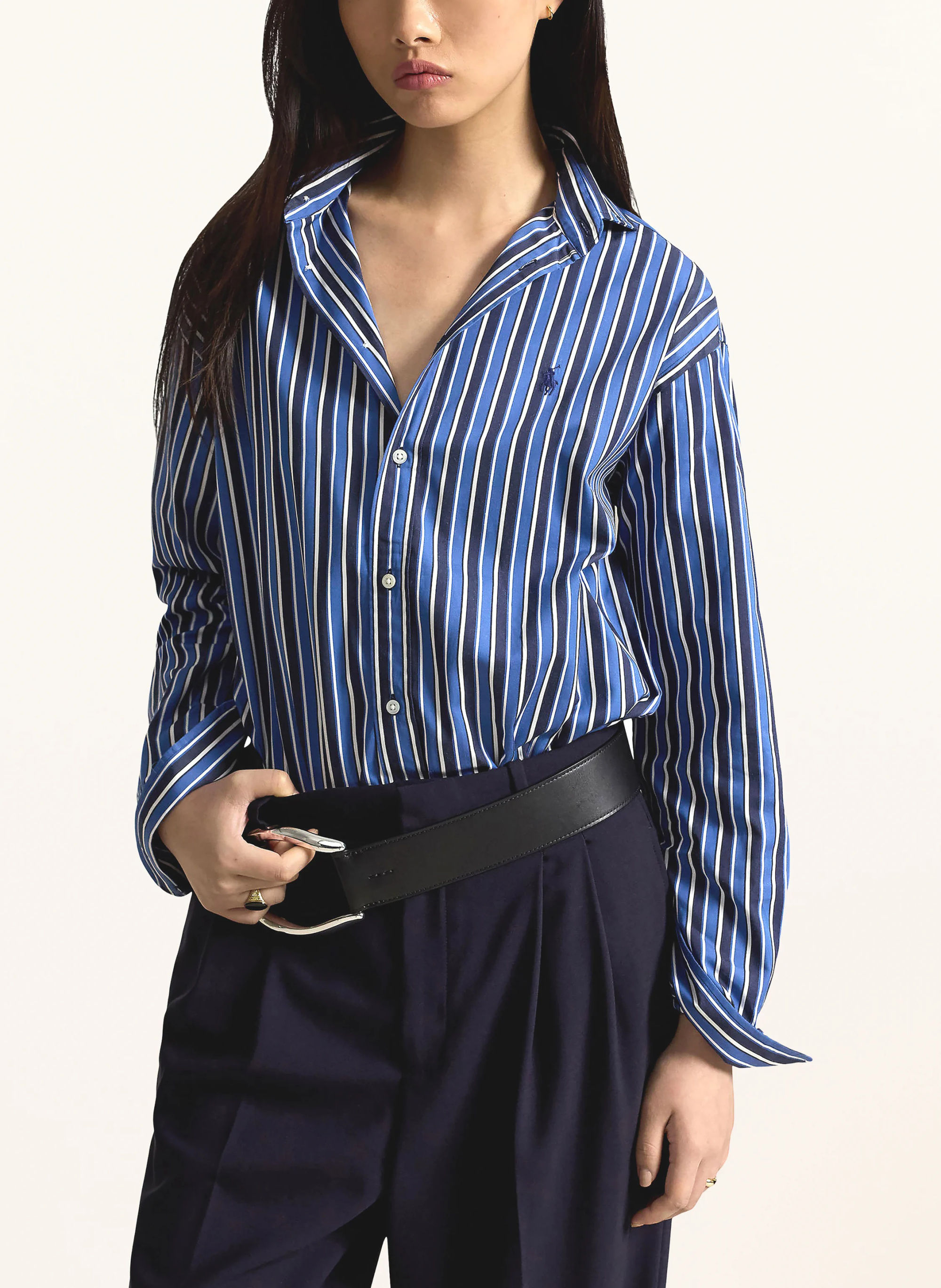 POLO RALPH LAUREN Hemdbluse – BLAU / DUNKELBLAU / WEISS