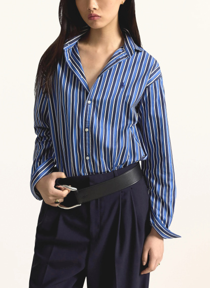 POLO RALPH LAUREN Hemdbluse – BLAU / DUNKELBLAU / WEISS