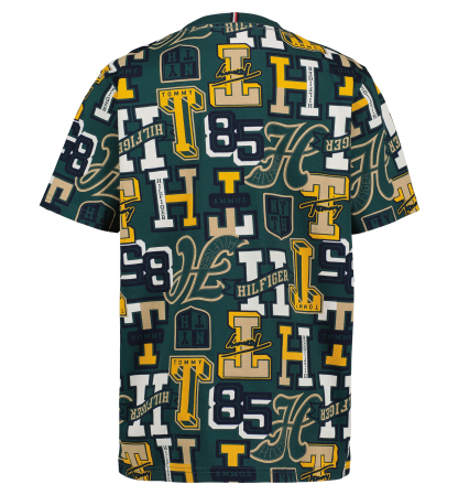 Tommy Hilfiger Boys' 8-20 Logo Print Short-Sleeve T-Shirt - June Bug