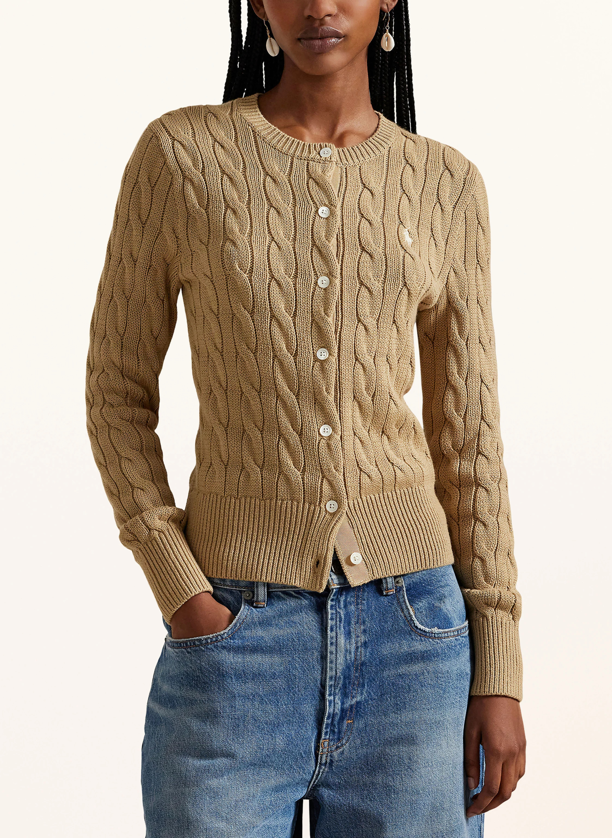 POLO RALPH LAUREN Strickjacke – CAMEL