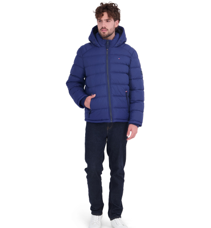 Tommy Hilfiger Men's Hooded Puffer Jacket - Royal Blue