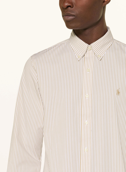 POLO RALPH LAUREN Hemd Custom Fit – BEIGE / WEISS (1)