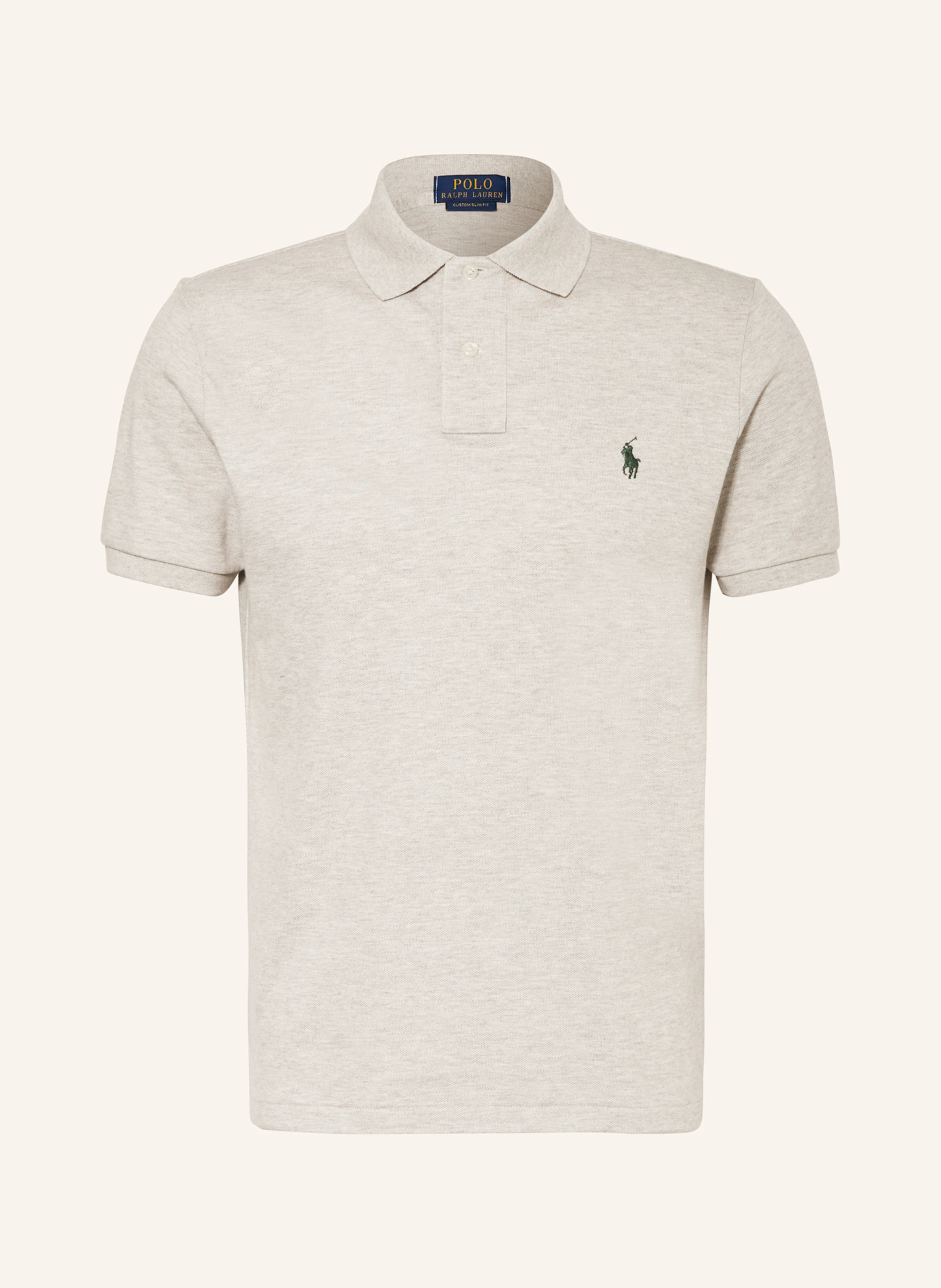 POLO RALPH LAUREN Piqué-Poloshirt Custom Slim Fit – HELLGRAU (1)