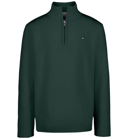Tommy Hilfiger Boys' 8-20 Zipneck Cotton Quarter-Zip Sweater - June Bug