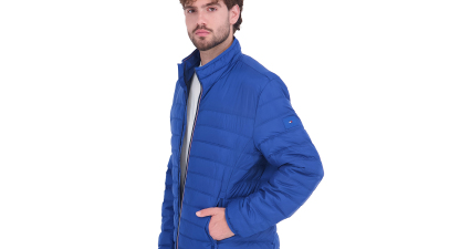 Tommy Hilfiger Men's Unhooded Packable Jacket - Royal Blue