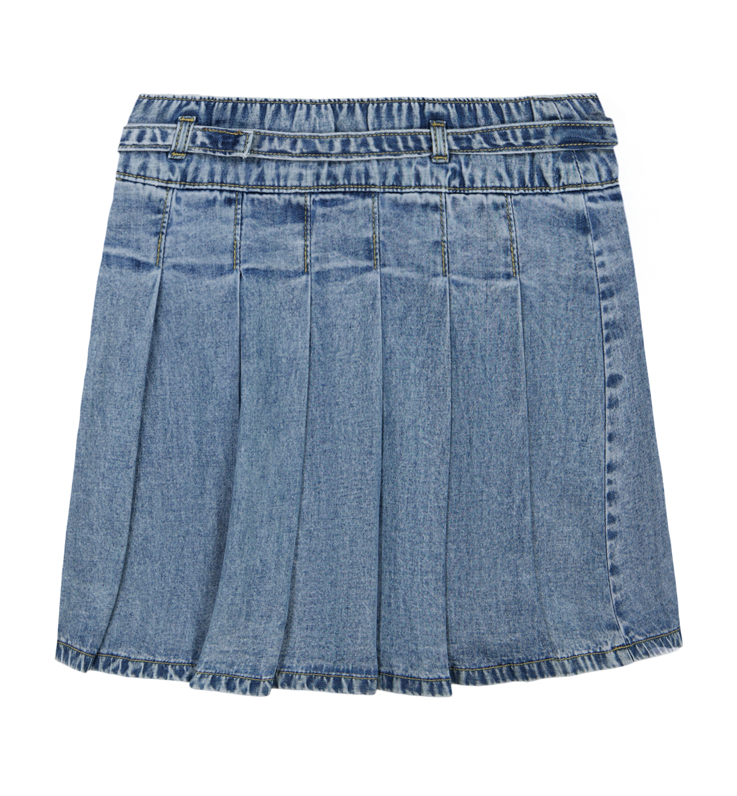 Tommy Hilfiger Girls' 7-16 Denim Pleated Skirt - Lexington Wash