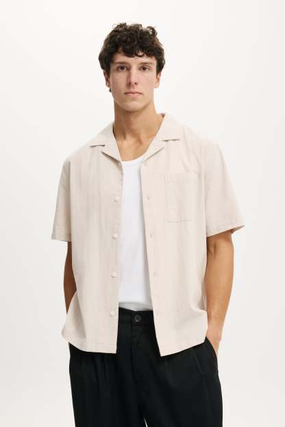 Riviera Short Sleeve Shirt, TAUPE - example image 1
