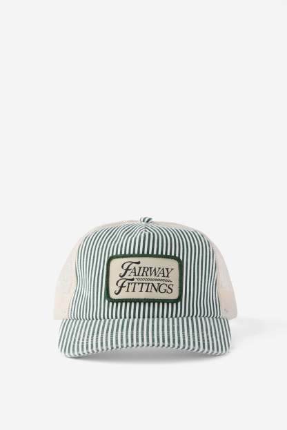 Trucker Hat, GREEN STRIPE/FAIRWAY FITTINGS - example image 1