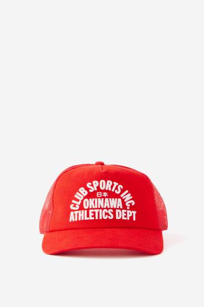 Trucker Hat, STRONG RED/OKINAWA ATHLETICS - example image 1