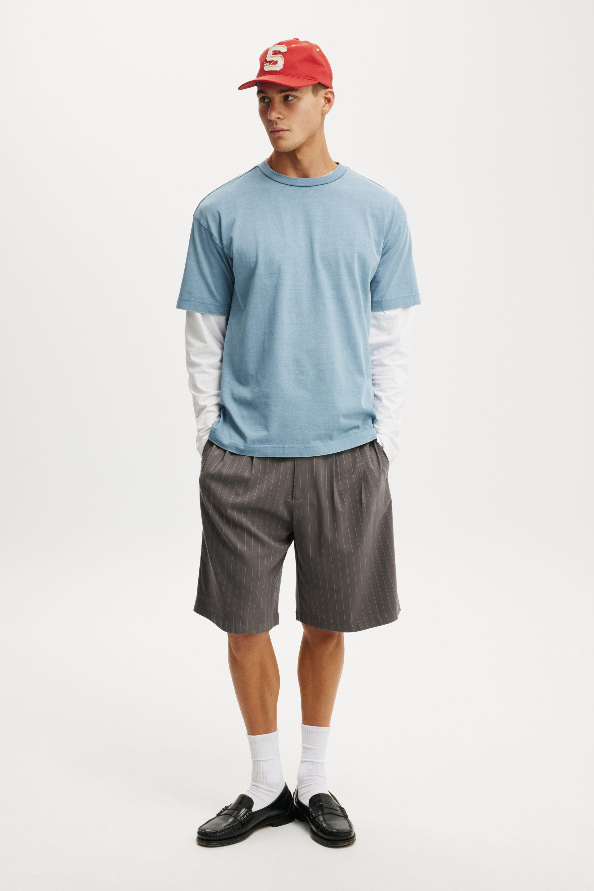 Box Fit T-Shirt, CHALK BLUE WASH - example image 2