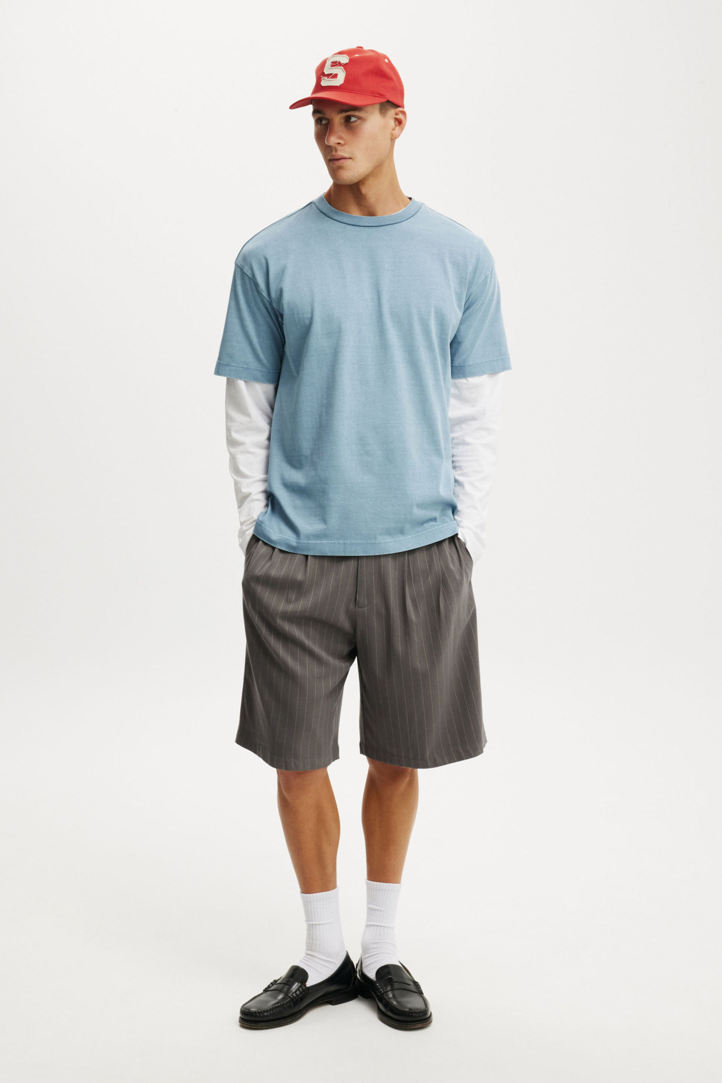 Box Fit T-Shirt, CHALK BLUE WASH - example image 2