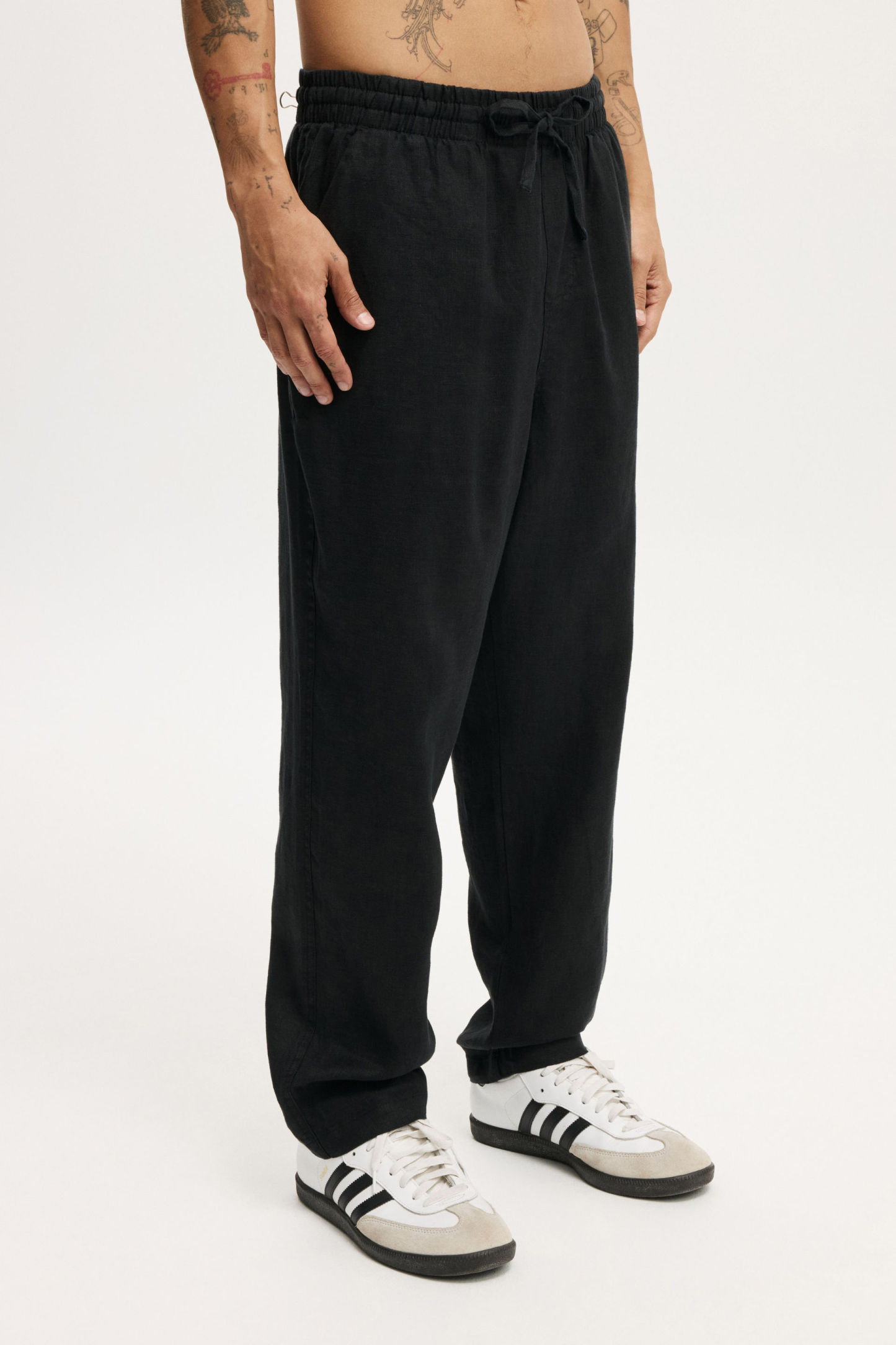 Linen Pant, BLACK - example image 2