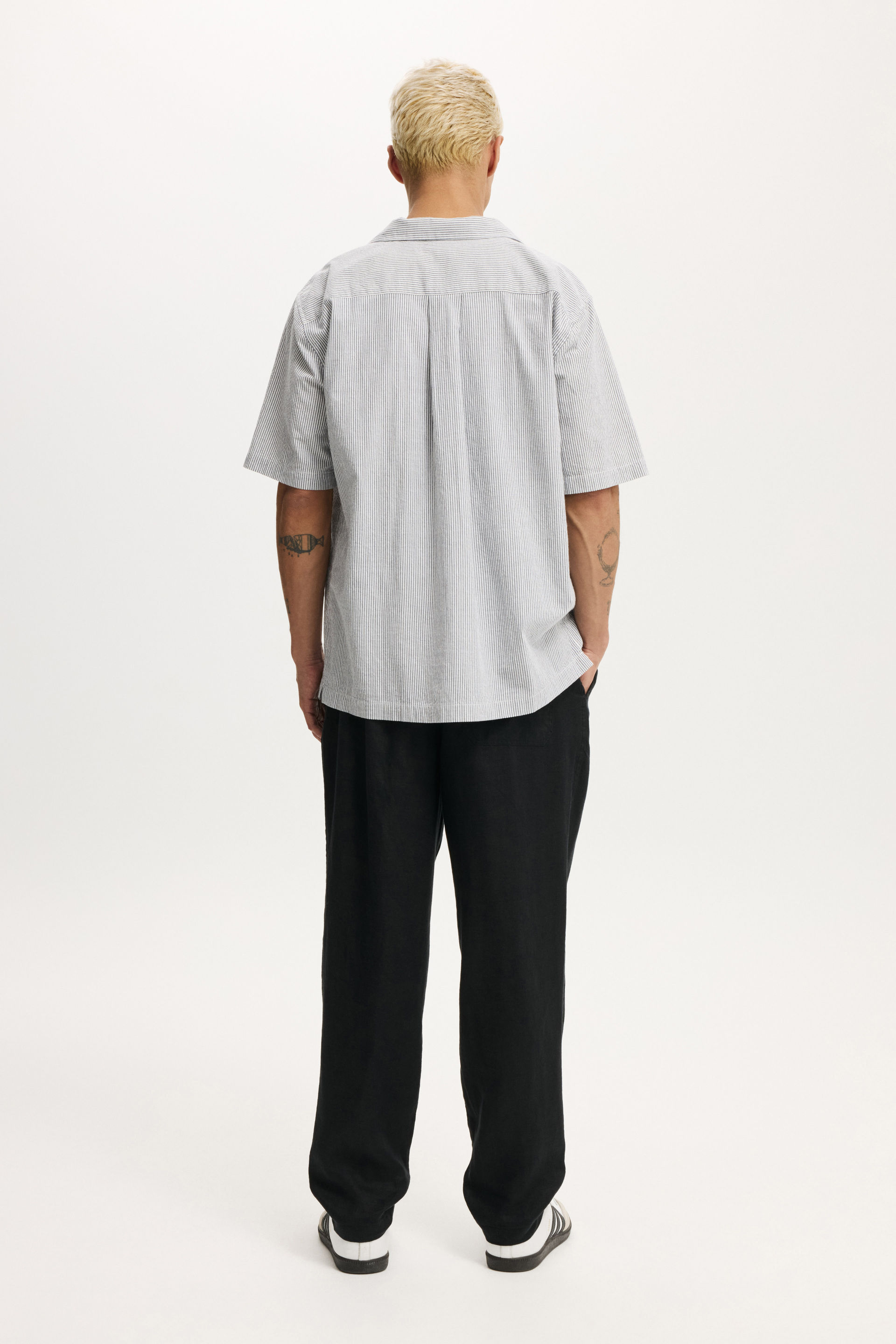 Linen Pant, BLACK - example image 3