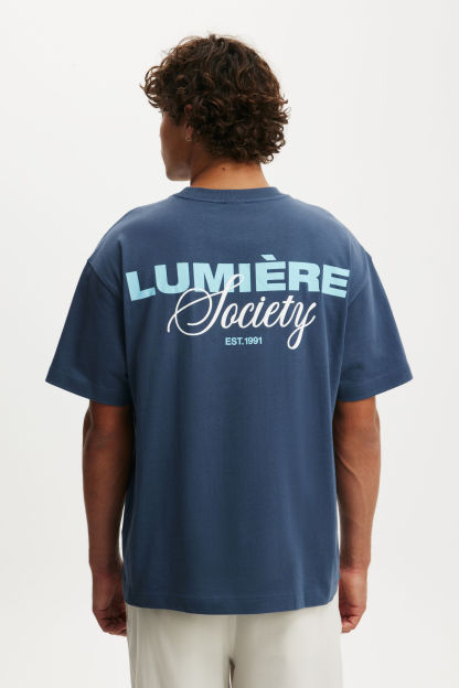 Box Fit Text T-Shirt, MOONLIGHT BLUE/LUMIERE SOCIETY - example image 2