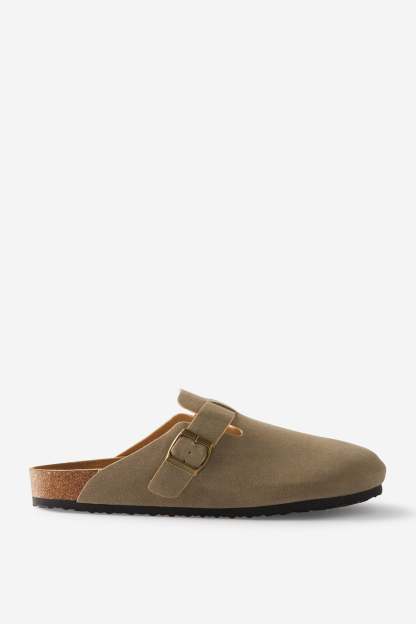 Closed Toe Buckle Slide, TAUPE - example image 1