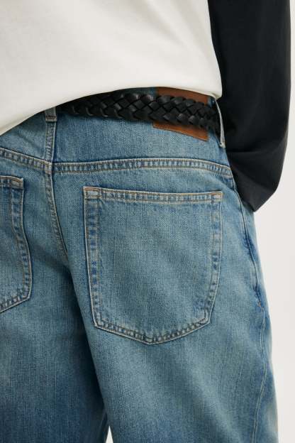 Baggy Denim Short, TRANSMISSION BLUE - example image 5