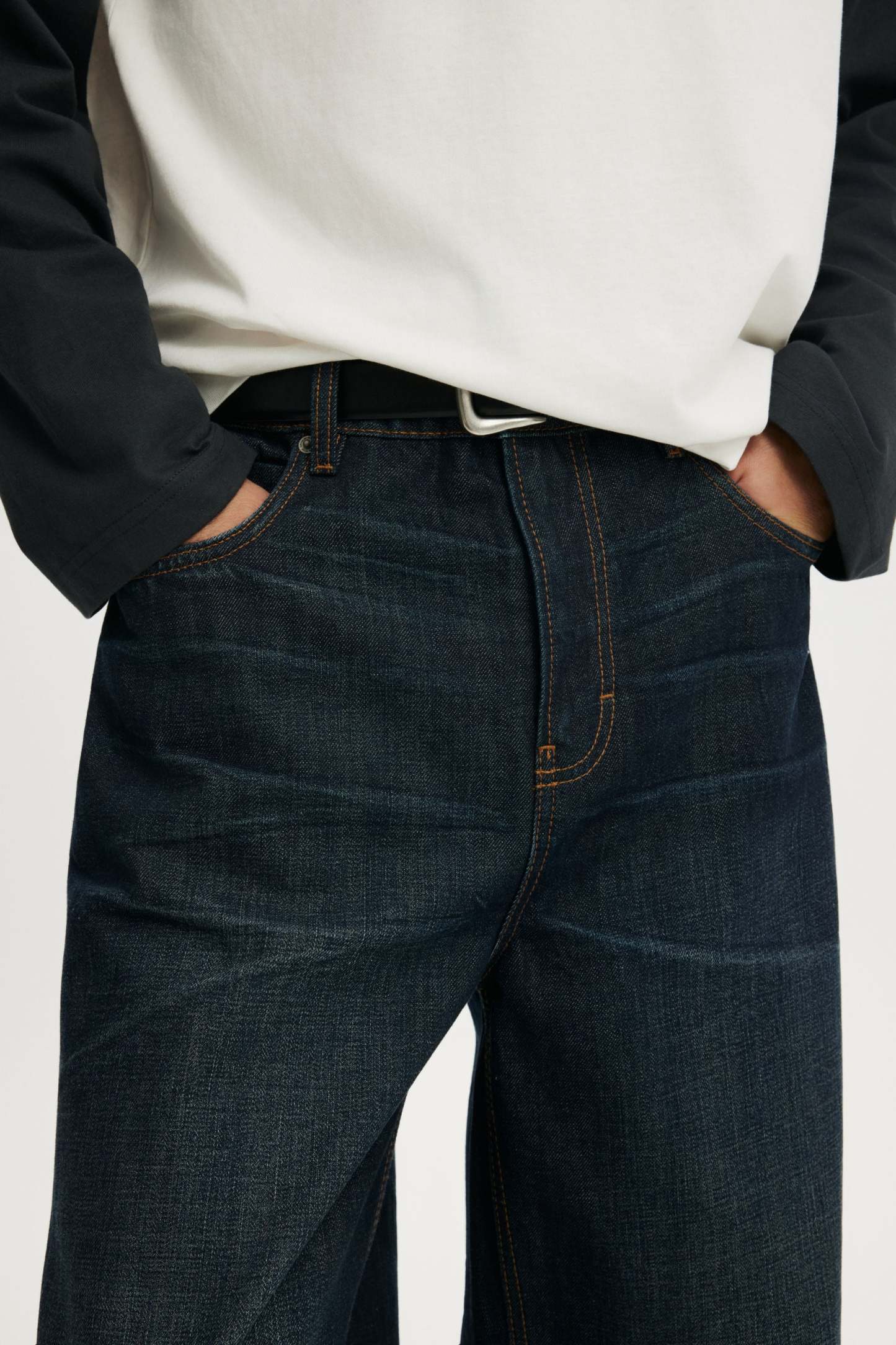 Super Baggy Jean, SELVEDGE WORN BLUE - example image 4