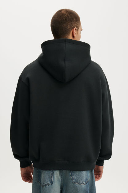 Box Fit Hoodie, WASHED BLACK - example image 3