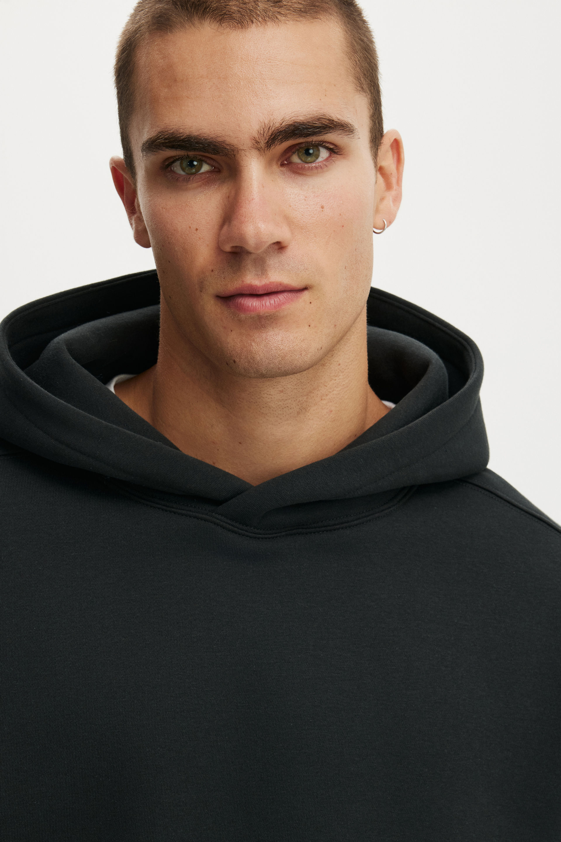 Box Fit Hoodie, WASHED BLACK - example image 4