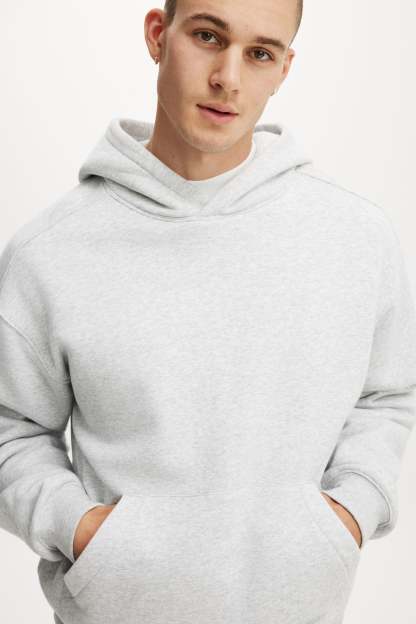Box Fit Hoodie, GREY MARLE - example image 3