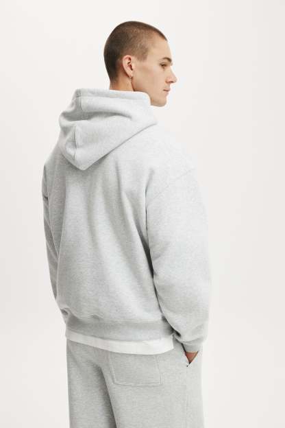 Box Fit Hoodie, GREY MARLE - example image 4