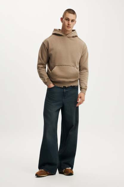 Box Fit Hoodie, TAUPE WASH - example image 1