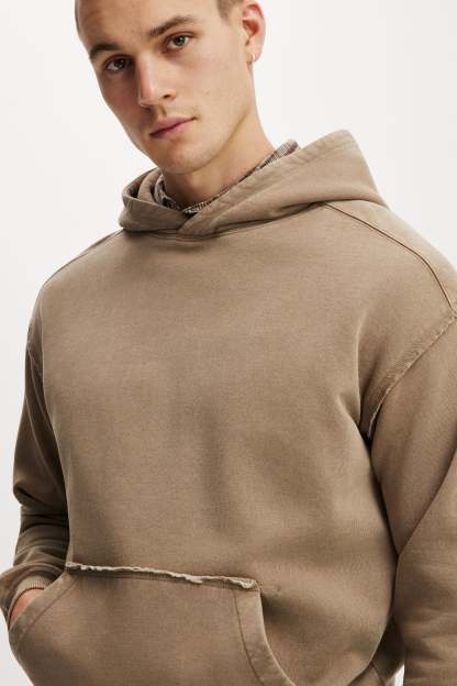Box Fit Hoodie, TAUPE WASH - example image 3