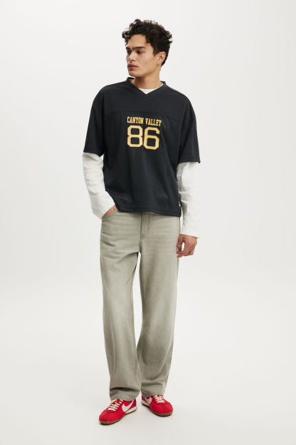 Football Jersey, WASHED BLACK / CANYON VALLEY - example image 2