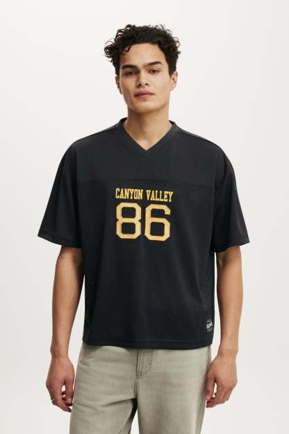 Football Jersey, WASHED BLACK / CANYON VALLEY - example image 1
