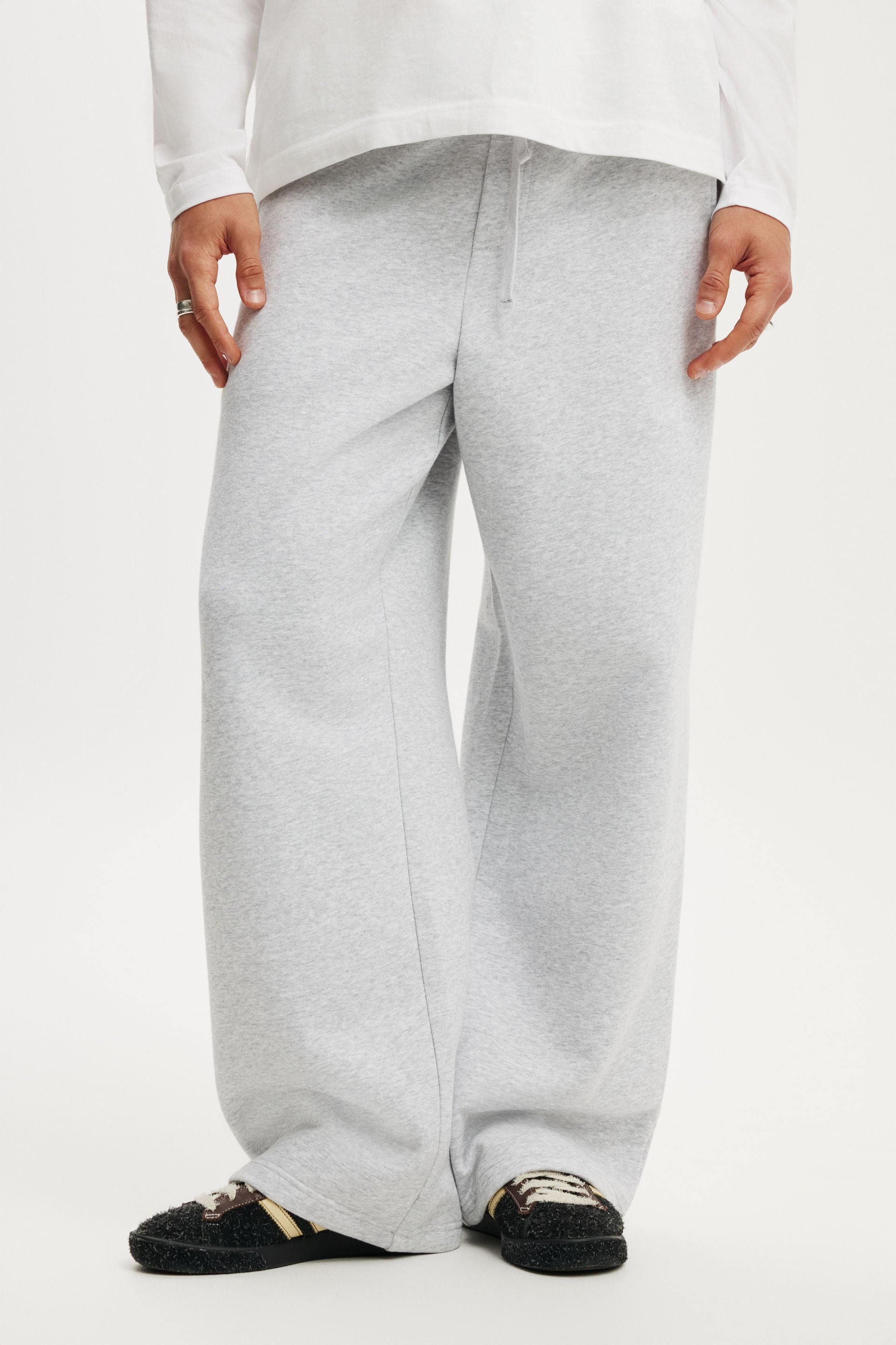 Super Baggy Track Pant, GREY MARLE - example image 2