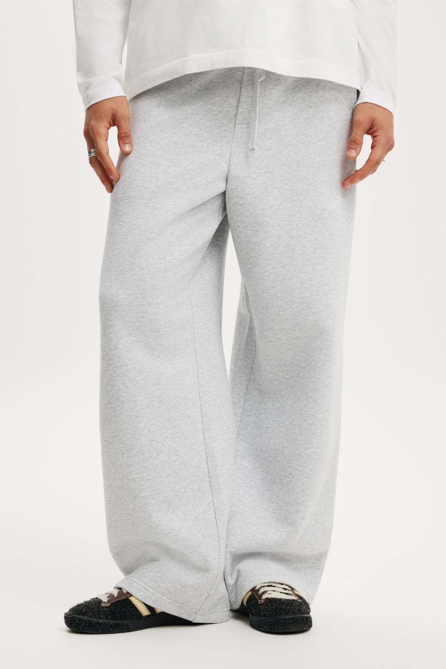 Super Baggy Track Pant, GREY MARLE - example image 2