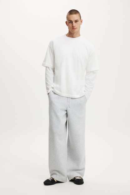 Super Baggy Track Pant, GREY MARLE - example image 1