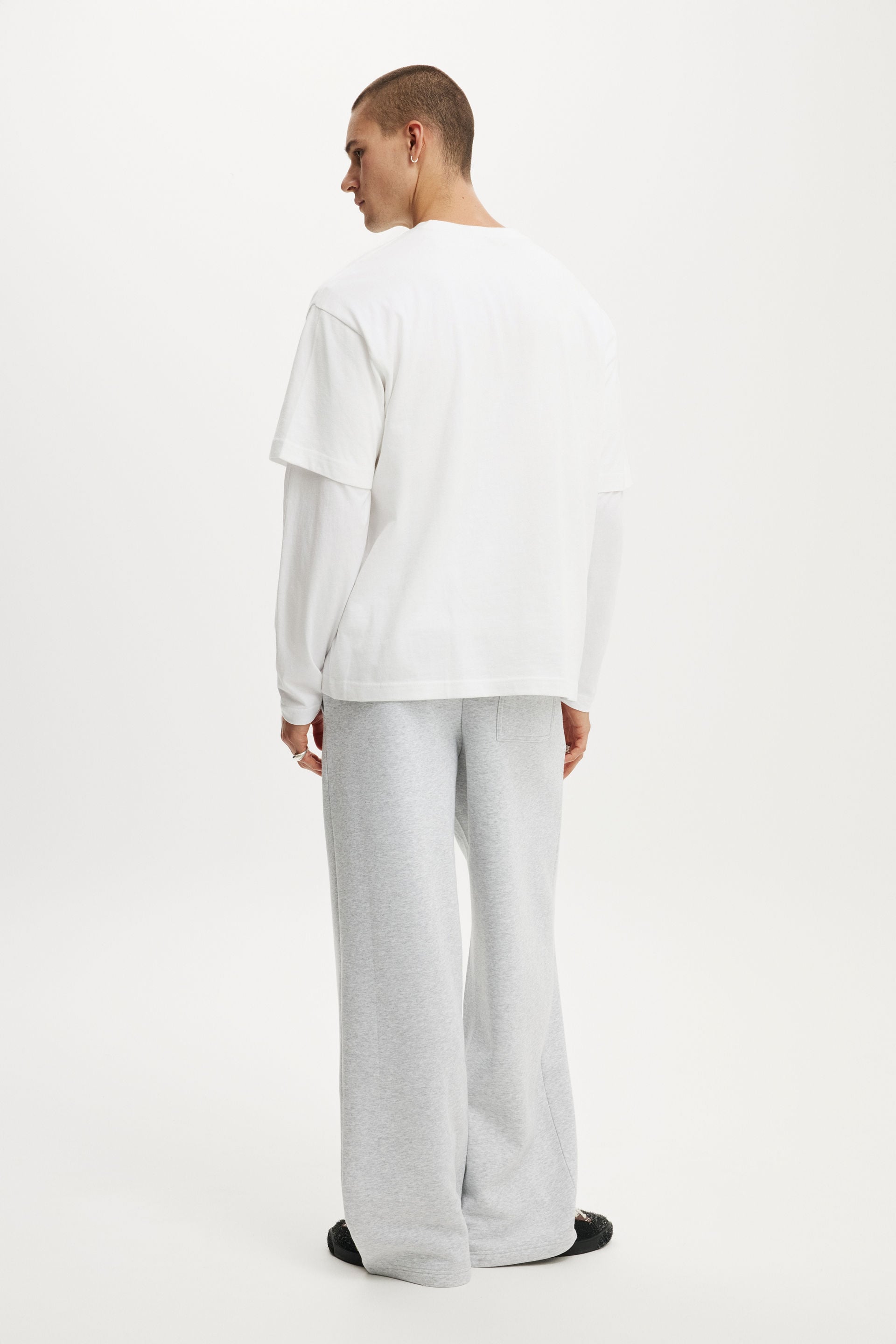 Super Baggy Track Pant, GREY MARLE - example image 4