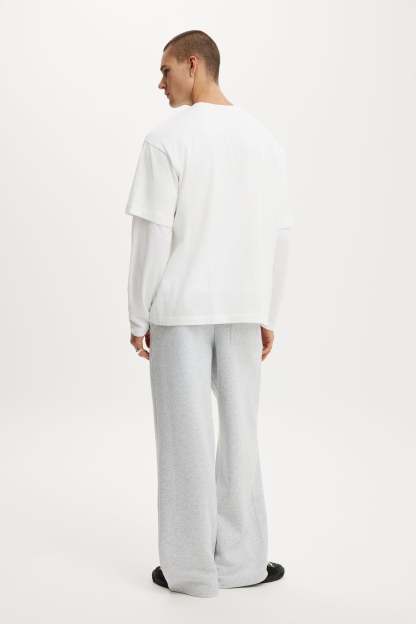 Super Baggy Track Pant, GREY MARLE - example image 4