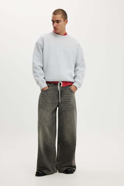 Y2k Super Baggy Jean, ARCHIVES GREY - example image 1
