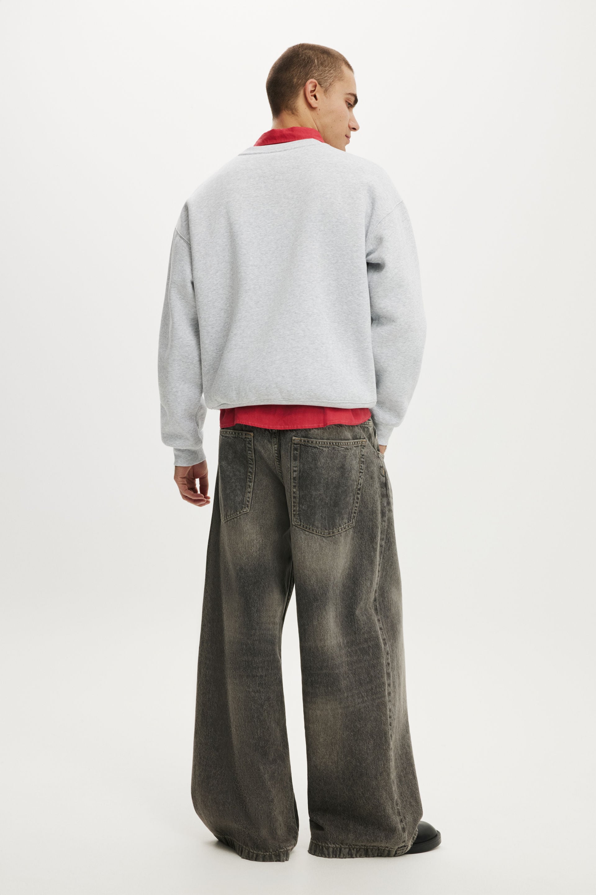 Y2k Super Baggy Jean, ARCHIVES GREY - example image 3