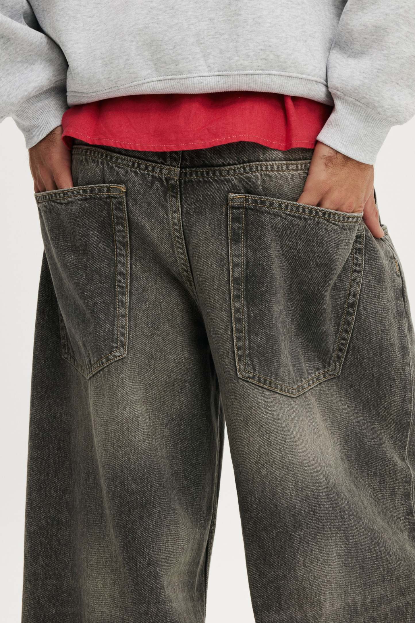 Y2k Super Baggy Jean, ARCHIVES GREY - example image 5