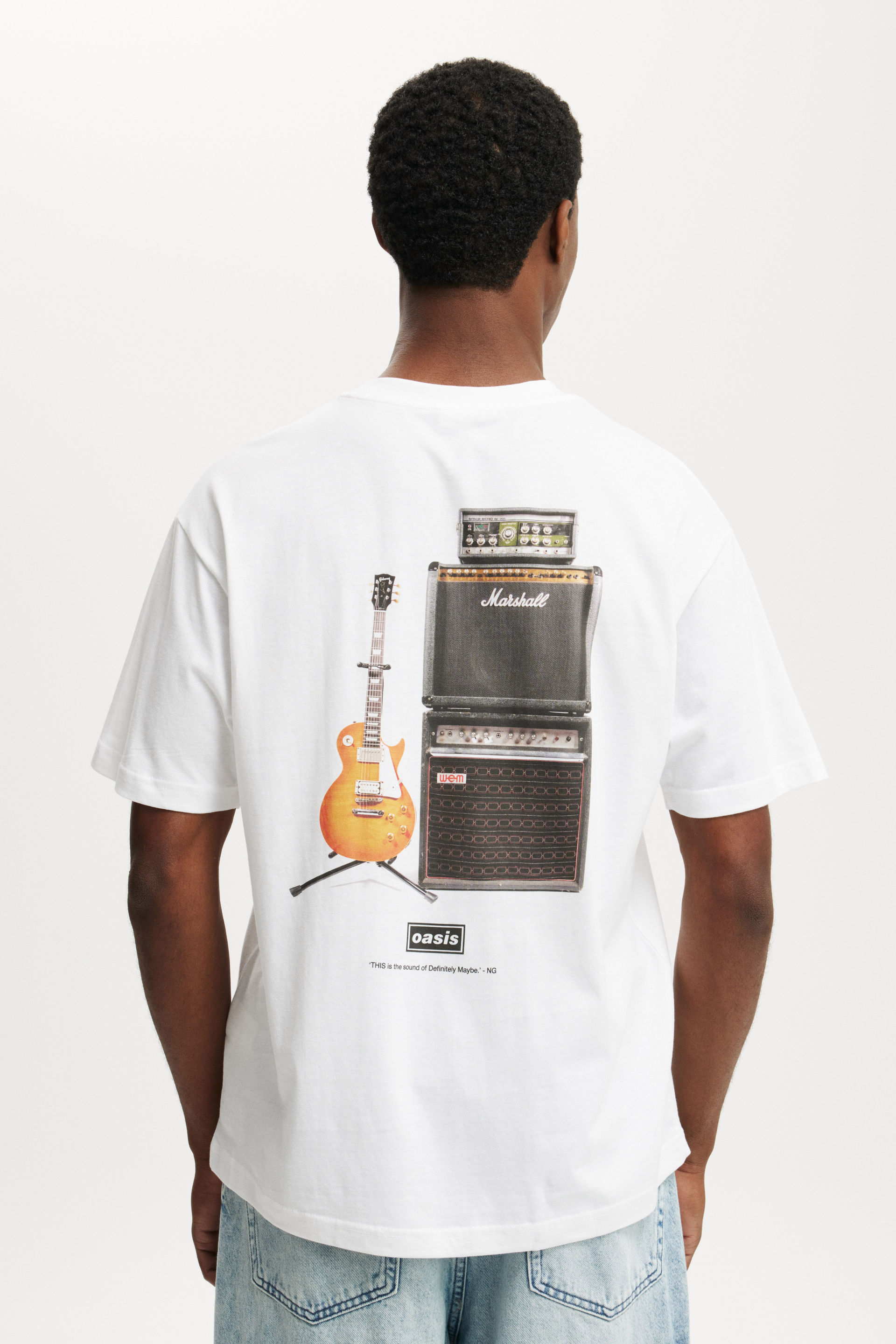 Loose Fit Oasis T-Shirt, LCN OAS WHITE / OASIS - SOUND SYSTEM - example image 3