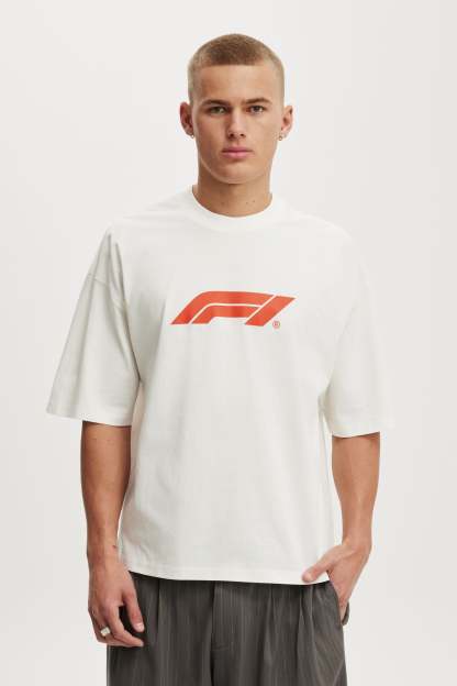 F1 Cropped Fit T-Shirt, LCN F1 VINTAGE WHITE / F1 - LOGO - example image 1