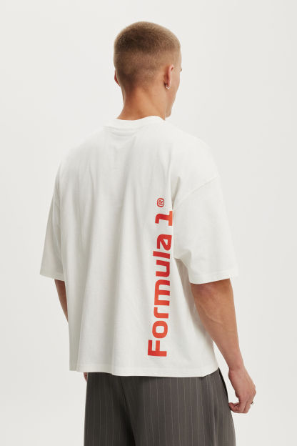 F1 Cropped Fit T-Shirt, LCN F1 VINTAGE WHITE / F1 - LOGO - example image 3