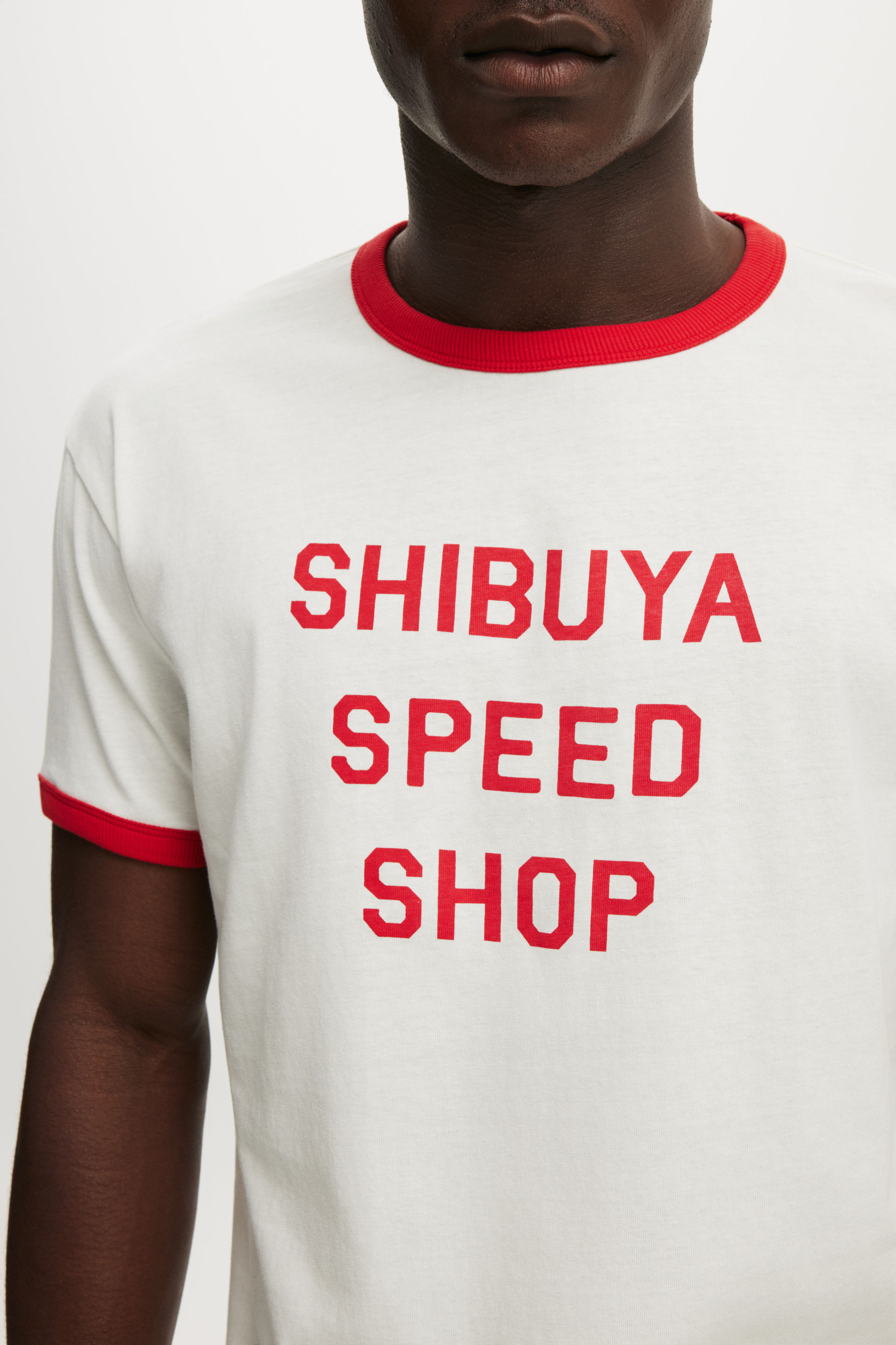 Fitted Graphic T-Shirt, VINTAGE WHITE / SHIBUYA - example image 4