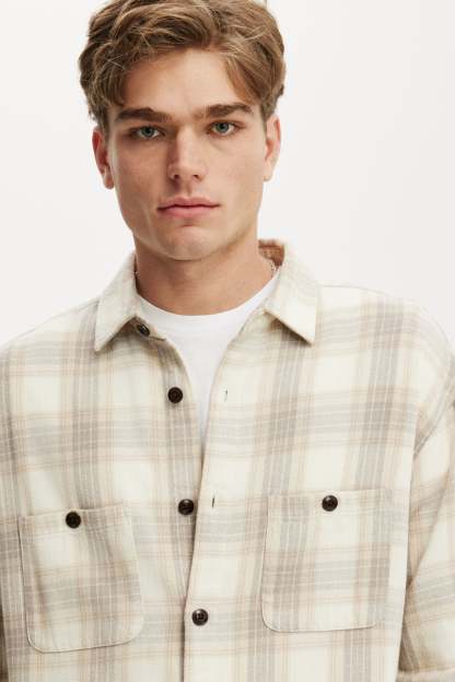 Richmond Long Sleeve Shirt, ECRU WINDOW CHECK - example image 4