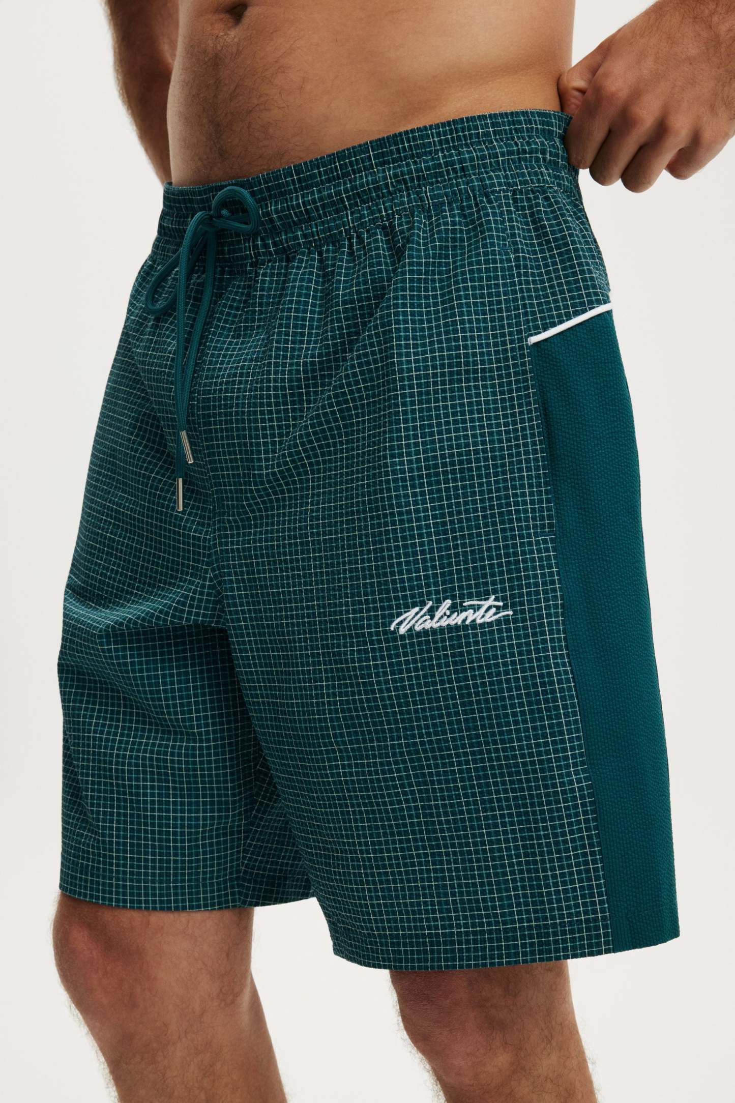Baggy Swim Short, TEAL CHECK SEERSUCKER - example image 2
