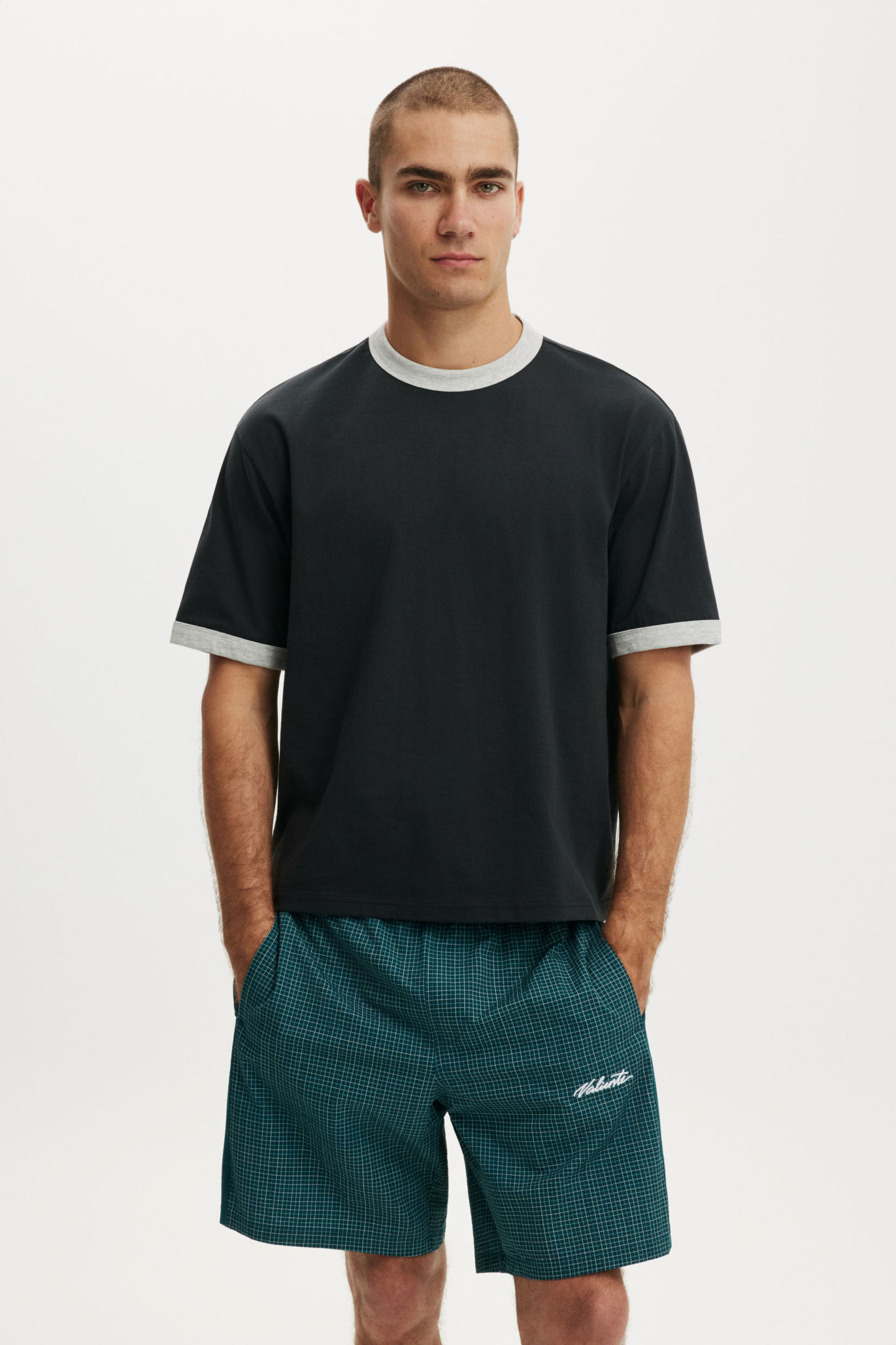 Baggy Swim Short, TEAL CHECK SEERSUCKER - example image 4