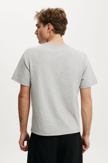 Fitted Henley T-Shirt, GREY MARLE - example image 3