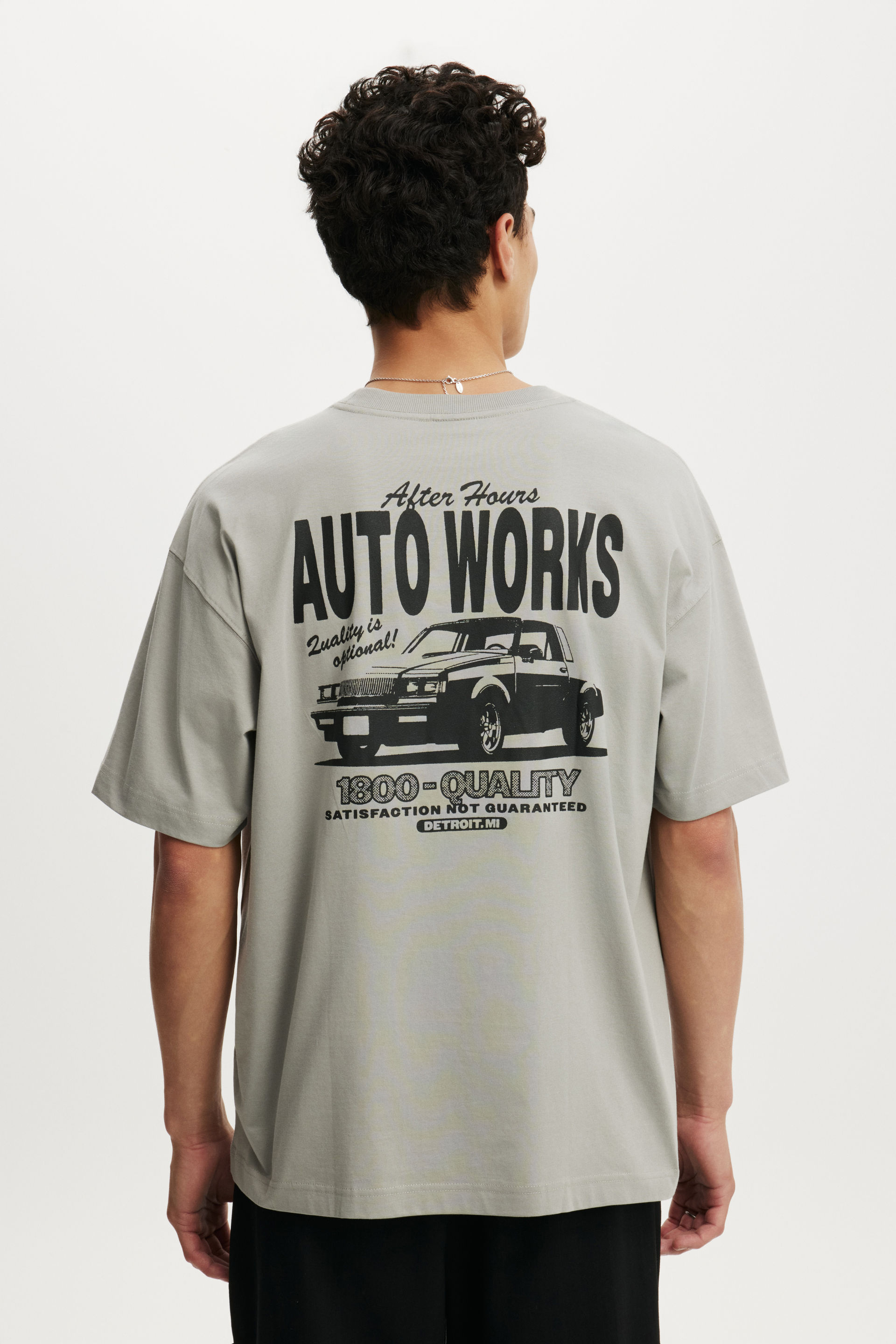 Box Fit Graphic T-Shirt, OVERCAST GREY / AUTO WORKS - example image 2