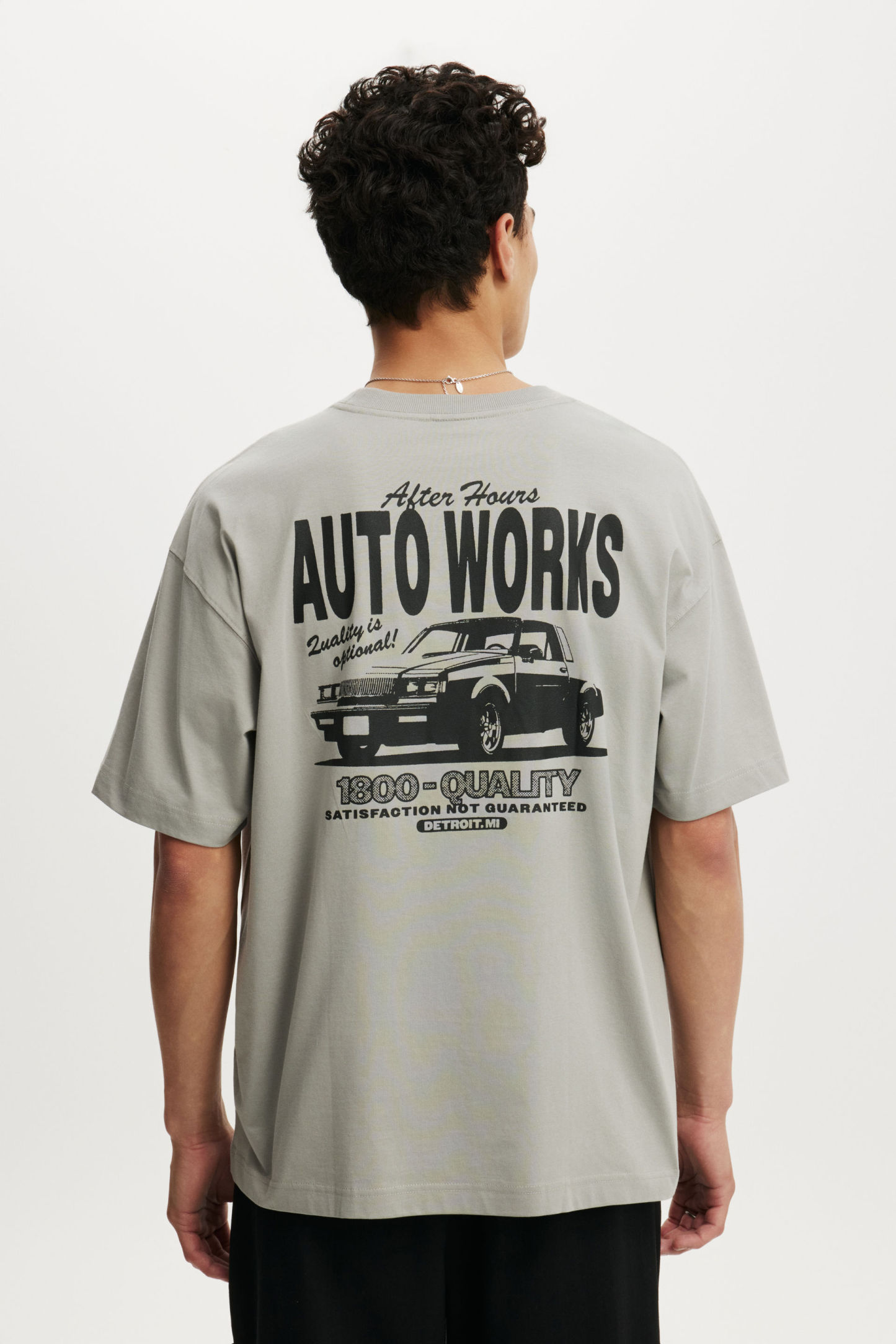 Box Fit Graphic T-Shirt, OVERCAST GREY / AUTO WORKS - example image 2