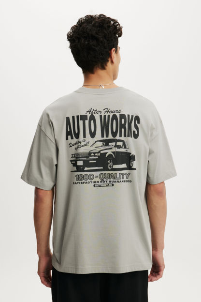 Box Fit Graphic T-Shirt, OVERCAST GREY / AUTO WORKS - example image 2
