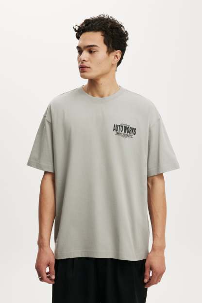 Box Fit Graphic T-Shirt, OVERCAST GREY / AUTO WORKS - example image 1