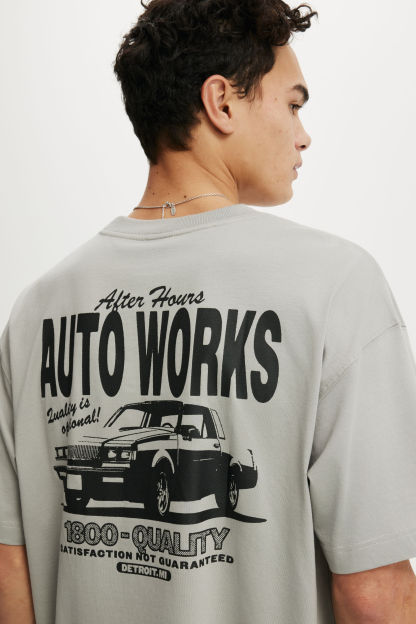 Box Fit Graphic T-Shirt, OVERCAST GREY / AUTO WORKS - example image 4